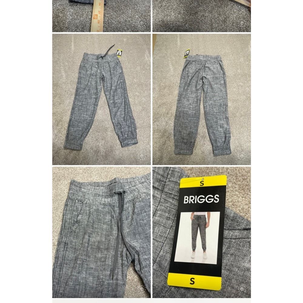 Briggs womens pullon joggers pants sz small linen blend nwt
